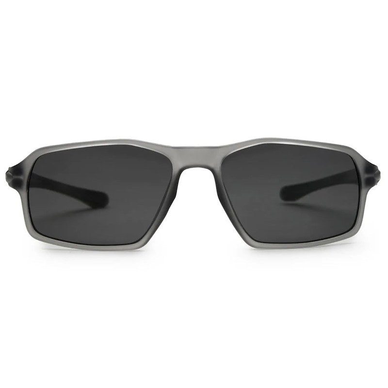 Sparks Grey Large Full Rim Rectangle Sports Sunglasses for Men & Women Temple Tip Color Green — Hashtag Eyewears