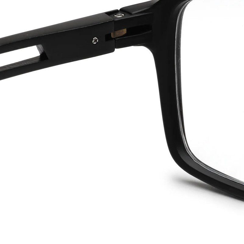 Sporty Black-Red Medium Full Rim Square Eyeglasses for Men & Women — Hashtag Eyewears