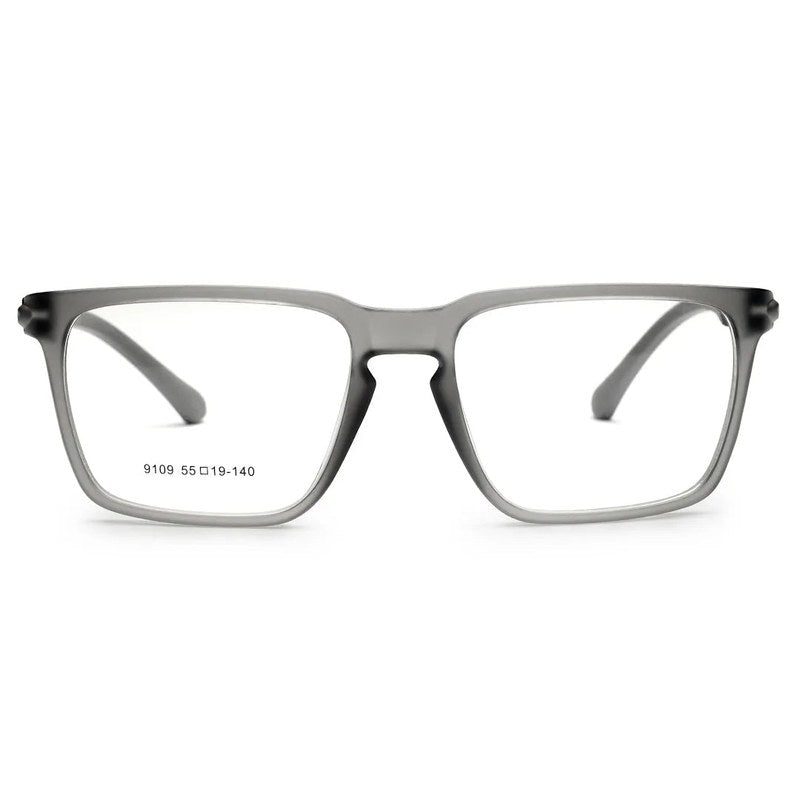 Sporty Grey Medium Full Rim Square Eyeglasses for Men & Women — Hashtag Eyewears