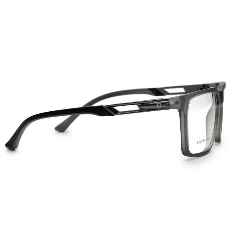 Sporty Grey Medium Full Rim Square Eyeglasses for Men & Women — Hashtag Eyewears