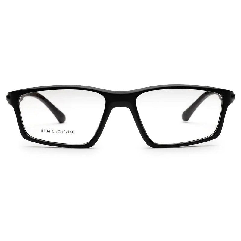Sporty Matte Black Medium Full Rim Square Eyeglasses for Men & Women — Hashtag Eyewears