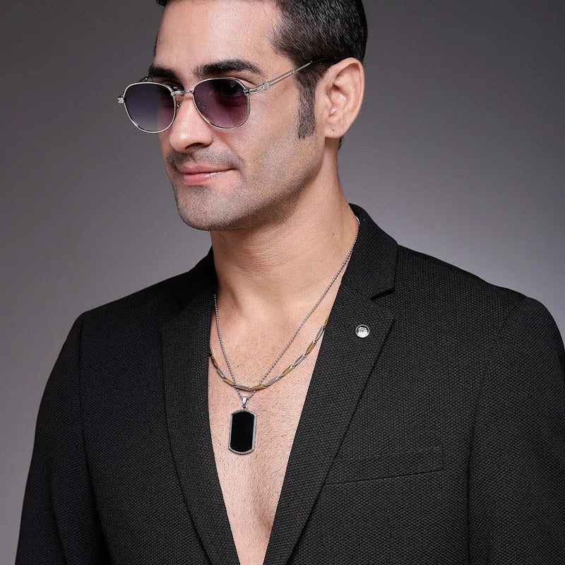 Starfall Gradient Grey Medium Full Rim Oval Sunglasses for Men — Hashtag Eyewears