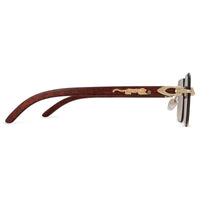 Starlight Gradient Brown Medium Rim Less Rectangle Sunglasses for Men & Women — Hashtag Eyewears