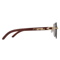 Starlight Gradient Purple Medium Rim Less Rectangle Sunglasses for Men & Women — Hashtag Eyewears
