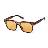Stelor Transparent Brown Medium Full Rim Square Sunglasses for Men & Women HASHTAG X VOSNO — Hashtag Eyewears