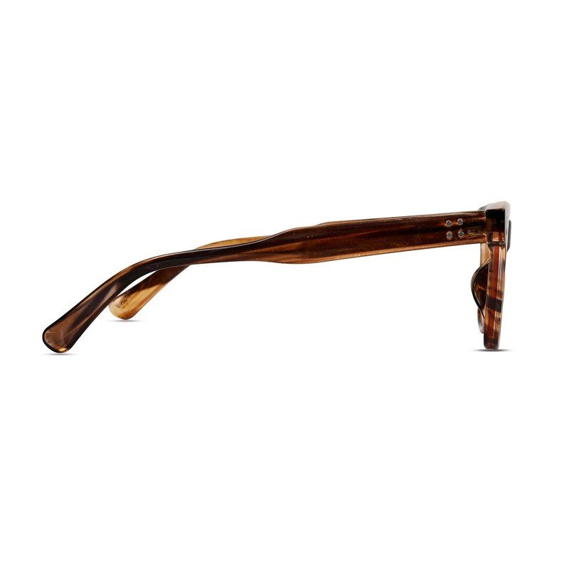 Stelor Transparent Brown Medium Full Rim Square Sunglasses for Men & Women HASHTAG X VOSNO — Hashtag Eyewears