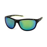 Storm | Black/Green Dotty Texture Medium Full Rim Wraparound Sports Sunglasses for Men & Women [Polarized]