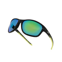 Storm | Black/Green Dotty Texture Medium Full Rim Wraparound Sports Sunglasses for Men & Women [Polarized]