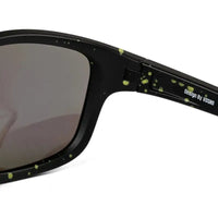 Storm | Black/Green Dotty Texture Medium Full Rim Wraparound Sports Sunglasses for Men & Women [Polarized]