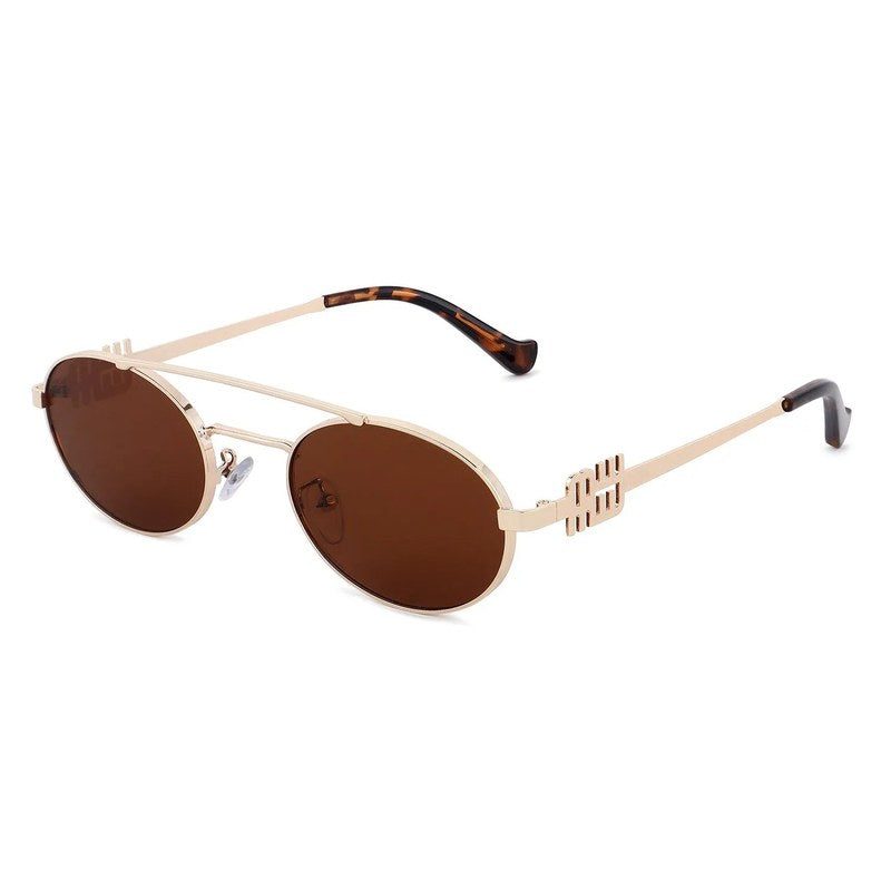 Stralium Brown Large Full Rim Oval Sunglasses for Women — Hashtag Eyewears