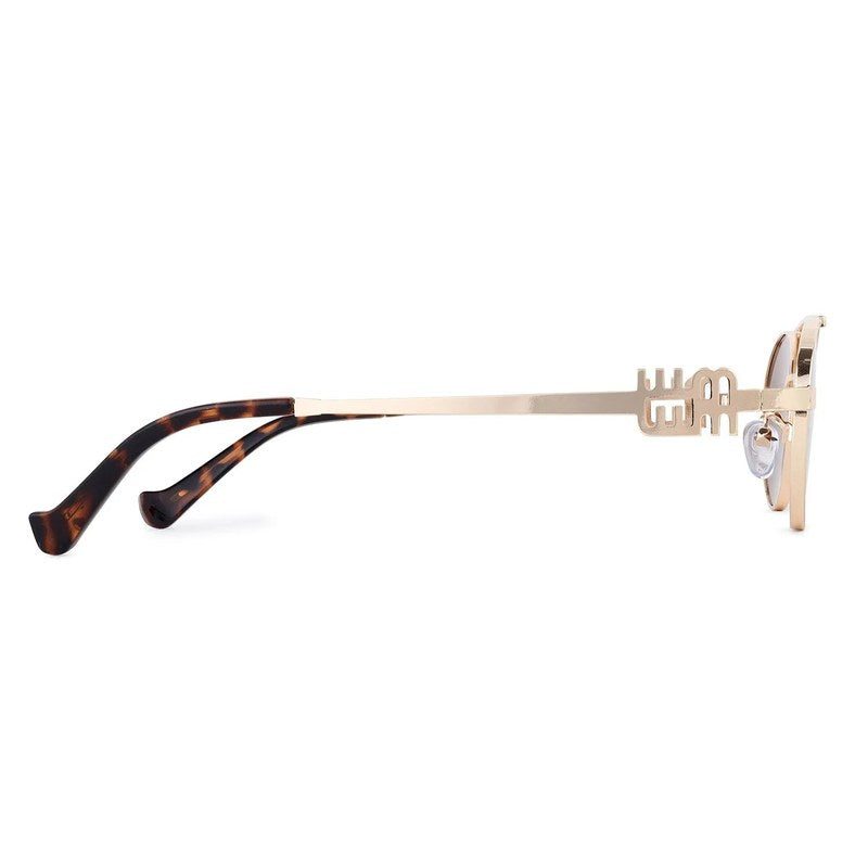 Stralium Brown Large Full Rim Oval Sunglasses for Women — Hashtag Eyewears