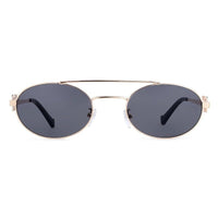 Stralium Golden Large Full Rim Oval Sunglasses for Women — Hashtag Eyewears