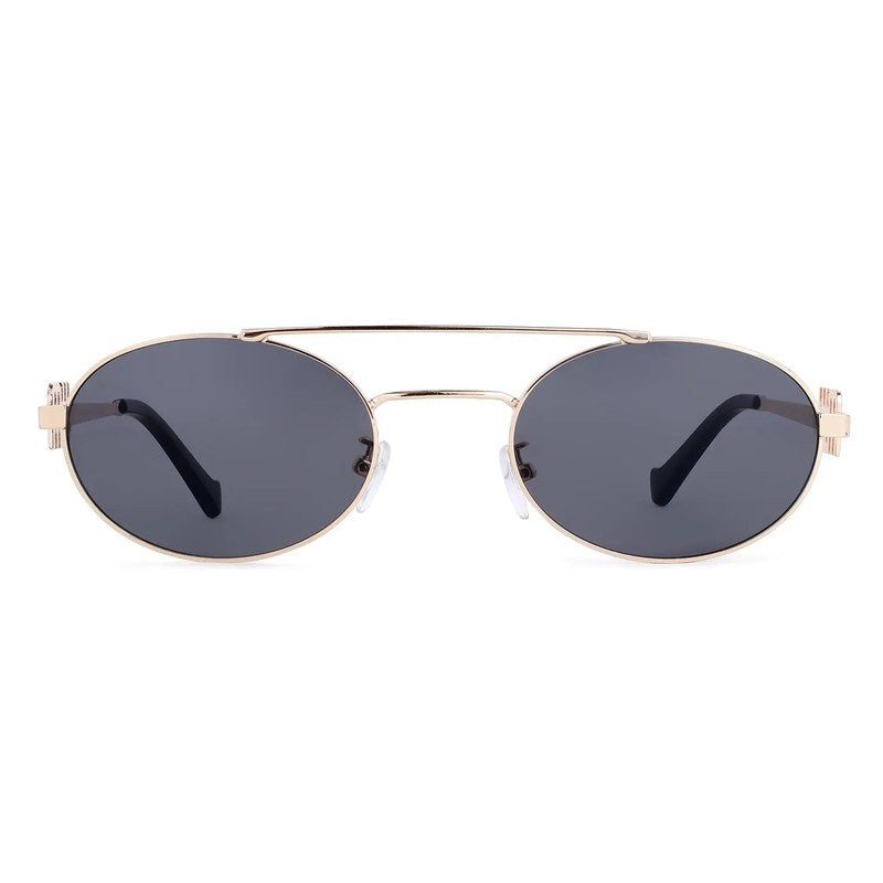 Stralium Golden Large Full Rim Oval Sunglasses for Women — Hashtag Eyewears