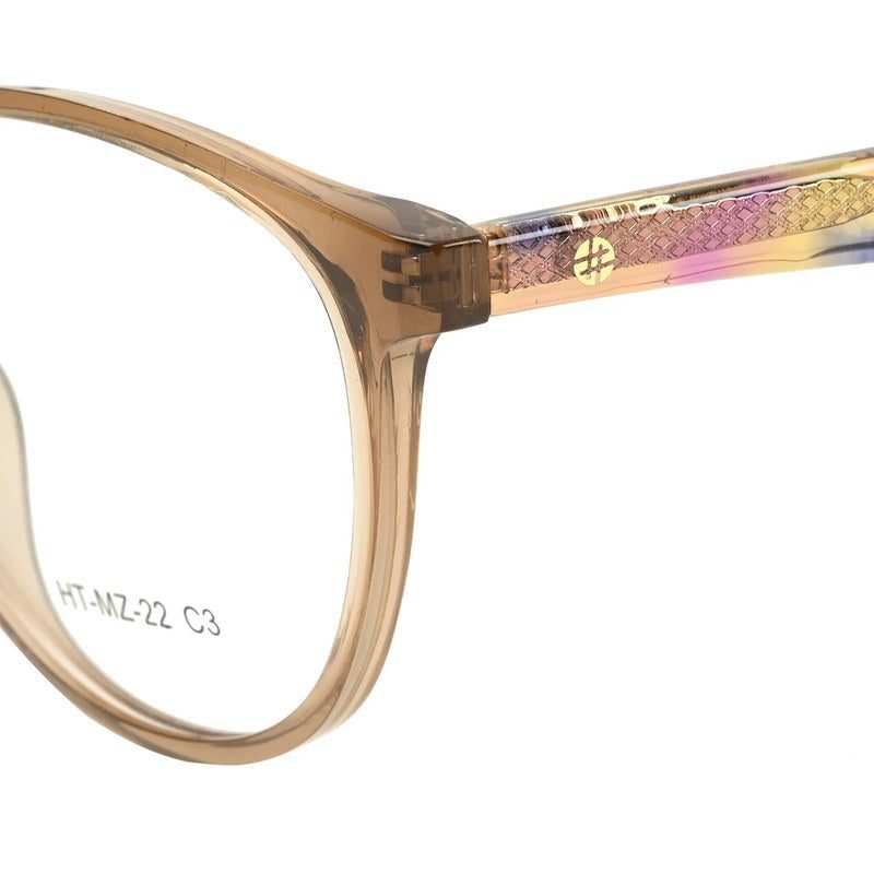Stralor Light Brown Medium Full Rim Round with Spring Hinges Eyeglasses for Women — Hashtag Eyewears