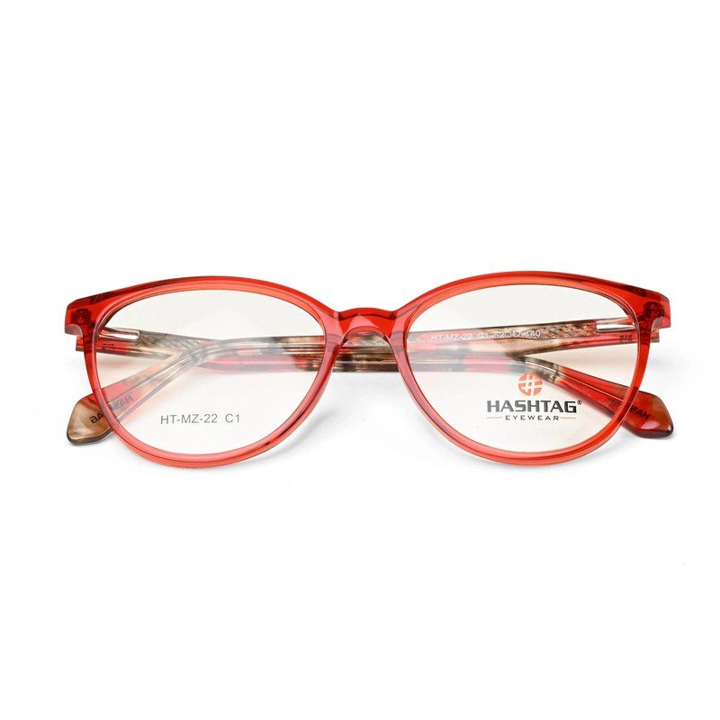 Stralor Red Medium Full Rim Round with Spring Hinges Eyeglasses for Women — Hashtag Eyewears