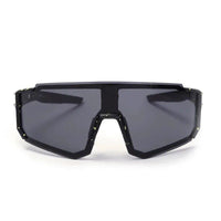 Strix Black Large Full Rim Shield Sports Sunglasses for Men & Women — Hashtag Eyewears