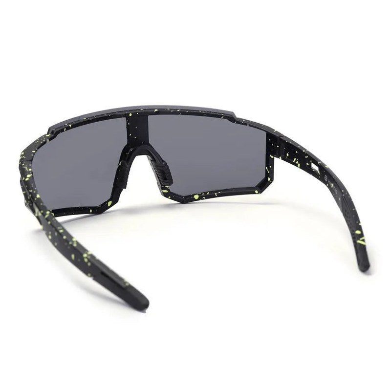 Strix Black Large Full Rim Shield Sports Sunglasses for Men & Women — Hashtag Eyewears
