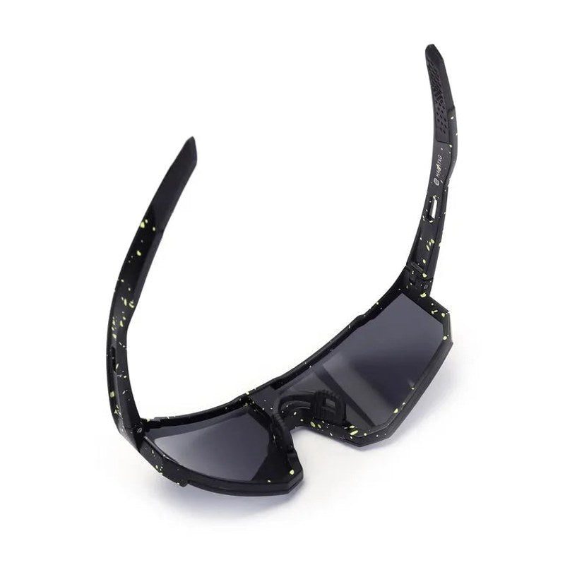 Strix Black Large Full Rim Shield Sports Sunglasses for Men & Women — Hashtag Eyewears