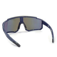 Strix | Blue/Green/Texture Large Full Rim Shield Sports Sunglasses for Men & Women [UV-protected]