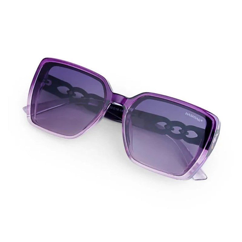 Summit Gradient Purple Large Full Rim Square Sunglasses for Women — Hashtag Eyewears