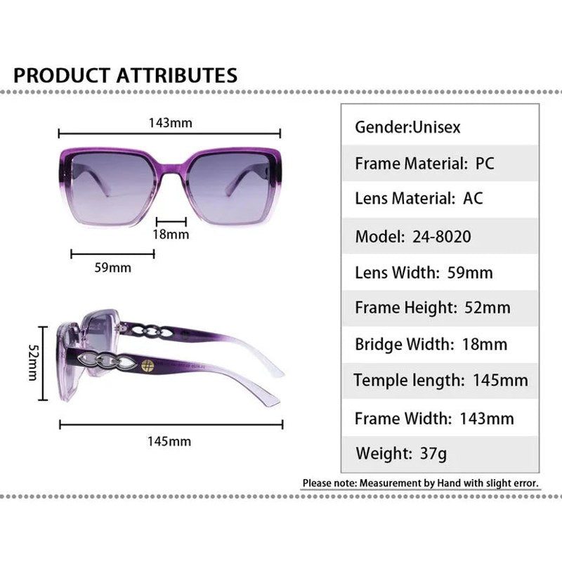 Summit Gradient Purple Large Full Rim Square Sunglasses for Women — Hashtag Eyewears