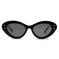 Sunshades Black & White Medium Full Rim Cateye Sunglasses for Men & Women — Hashtag Eyewears