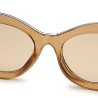 Sunshades Brown & White Medium Full Rim Cateye Sunglasses for Men & Women — Hashtag Eyewears