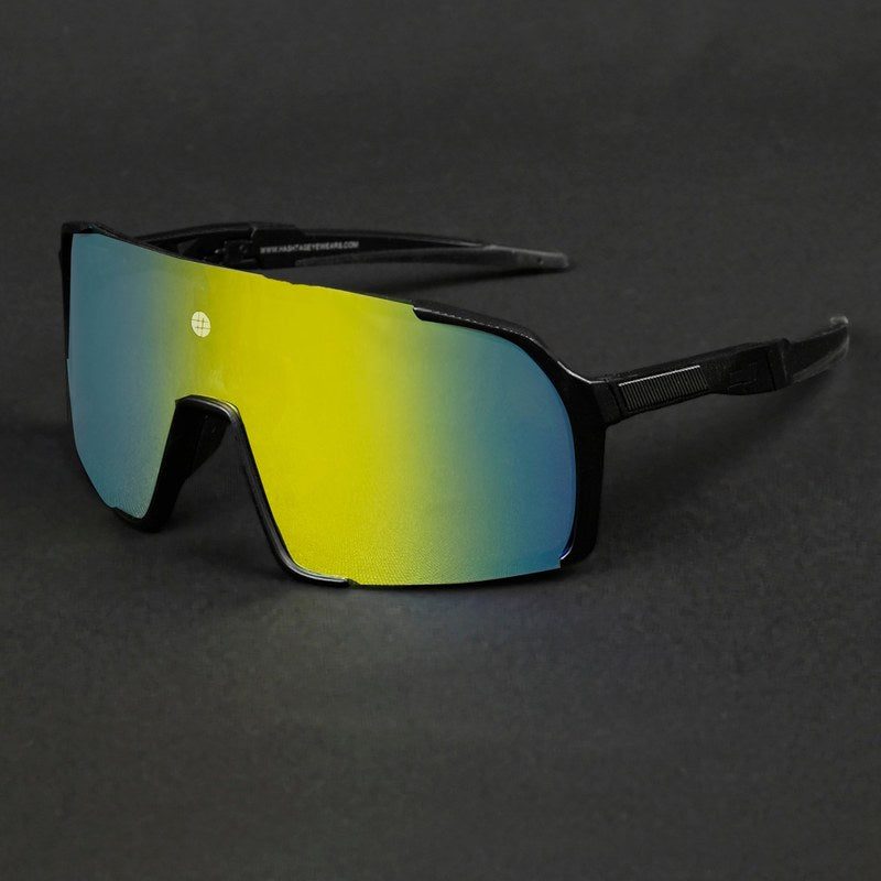 Swift Black Large Full Rim Visor Sports Sunglasses for Men & Women — Hashtag Eyewears