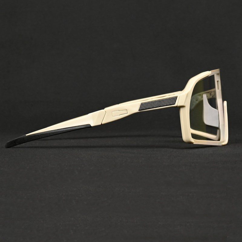 Swift Cream Large Full Rim Visor Sports Sunglasses for Men & Women — Hashtag Eyewears