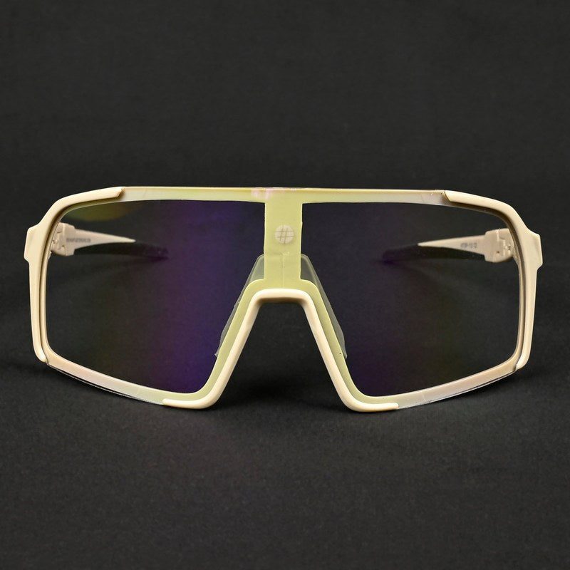 Swift Cream Large Full Rim Visor Sports Sunglasses for Men & Women — Hashtag Eyewears