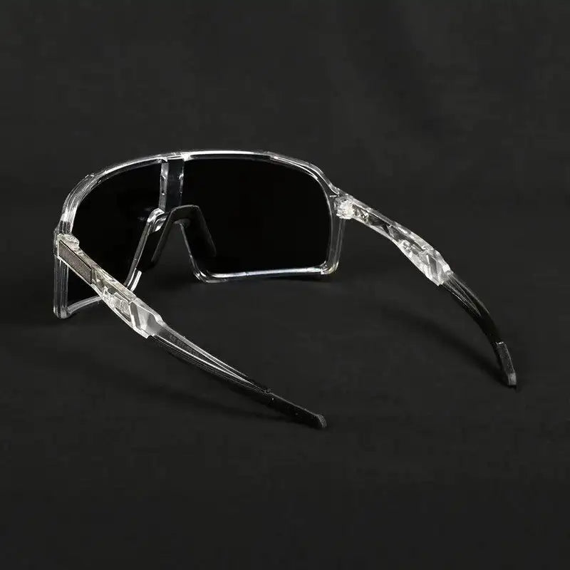 Swift | Transparent Large Full Rim Visor Sports Sunglasses for Men & Women [Mirrored]