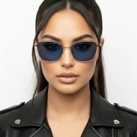 Swit Black & Golden Large Full Rim Cateye Sunglasses for Women — Hashtag Eyewears