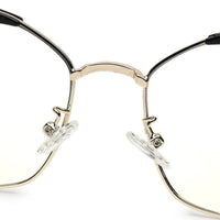 Swit Black & Golden Large Full Rim Cateye Sunglasses for Women — Hashtag Eyewears