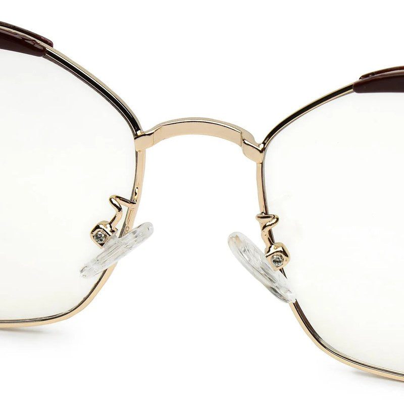 Swit Brown, Pink & Golden Large Full Rim Cateye Sunglasses for Women — Hashtag Eyewears