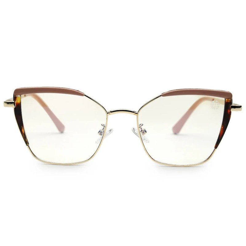 Swit | Pink, Hawana & Golden Large Full Rim Cateye Sunglasses for Women [Photochromic]