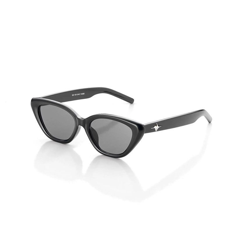 Syra Black Medium Full Rim Cat-Eye Sunglasses for Women HASHTAG X WHITECHERRY — Hashtag Eyewears
