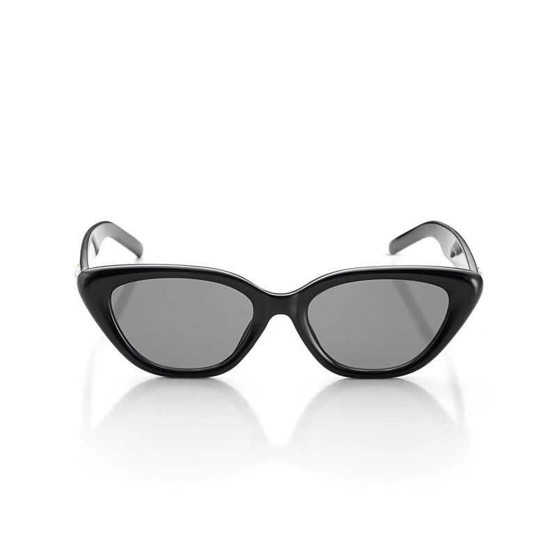 Syra Black Medium Full Rim Cat-Eye Sunglasses for Women HASHTAG X WHITECHERRY — Hashtag Eyewears