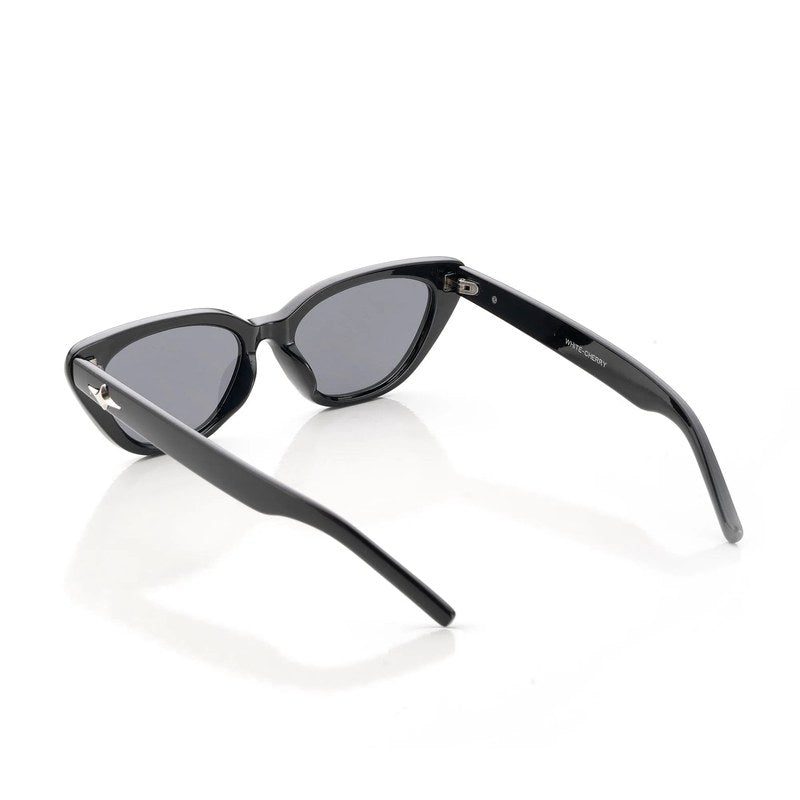 Syra Black Medium Full Rim Cat-Eye Sunglasses for Women HASHTAG X WHITECHERRY — Hashtag Eyewears
