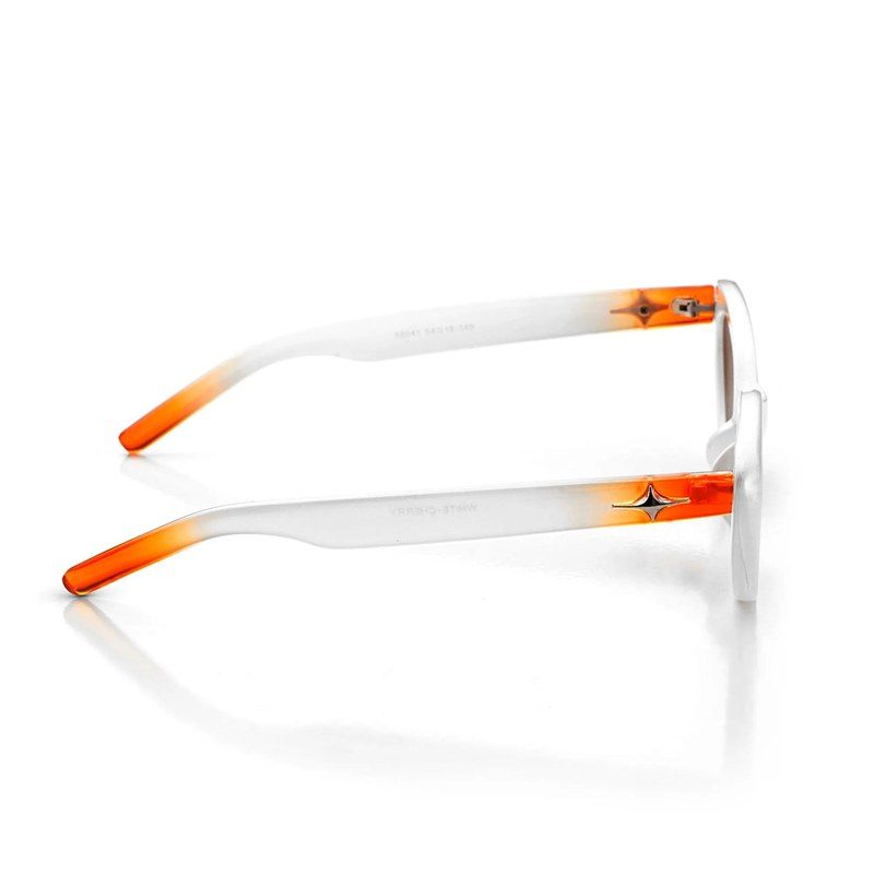 Syra | Transparent-White Medium Full Rim Cat-Eye Sunglasses for Women [UV-protected] HASHTAG X WHITECHERRY