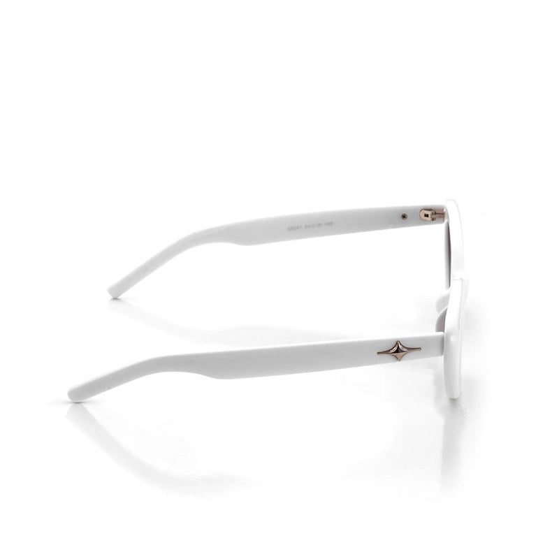 Syra White Medium Full Rim Cat-Eye Sunglasses for Women HASHTAG X WHITECHERRY — Hashtag Eyewears