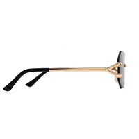 Talon | Black Medium Rim Less Octagon Sunglasses for Men & Women [UV-protected]