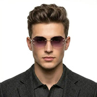 Talon | Gradient Purple Medium Rim Less Octagon Sunglasses for Men & Women [UV-protected]