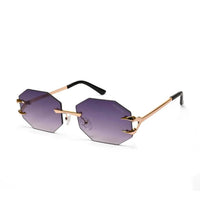 Talon | Gradient Purple Medium Rim Less Octagon Sunglasses for Men & Women [UV-protected]