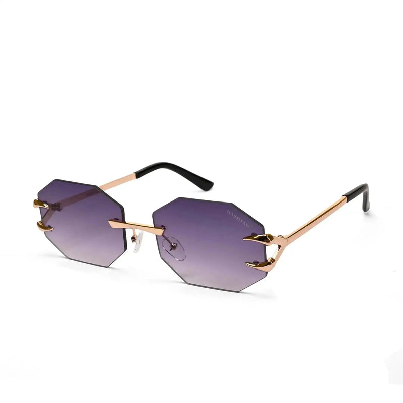 Talon | Gradient Purple Medium Rim Less Octagon Sunglasses for Men & Women [UV-protected]