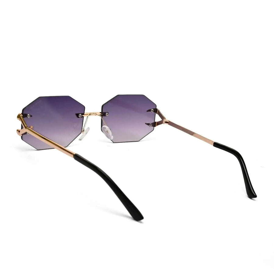 Talon | Gradient Purple Medium Rim Less Octagon Sunglasses for Men & Women [UV-protected]