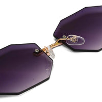 Talon | Gradient Purple Medium Rim Less Octagon Sunglasses for Men & Women [UV-protected]
