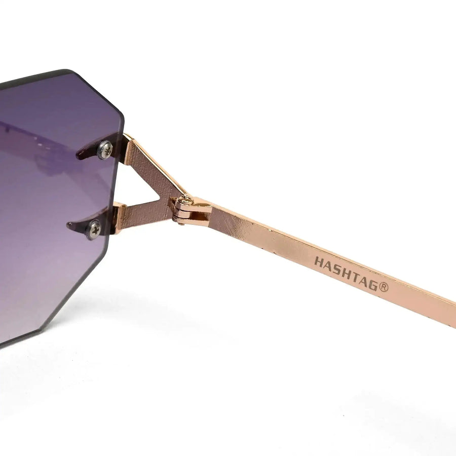 Talon | Gradient Purple Medium Rim Less Octagon Sunglasses for Men & Women [UV-protected]