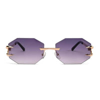Talon | Gradient Purple Medium Rim Less Octagon Sunglasses for Men & Women [UV-protected]