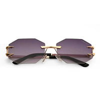 Talon | Gradient Purple Medium Rim Less Octagon Sunglasses for Men & Women [UV-protected]