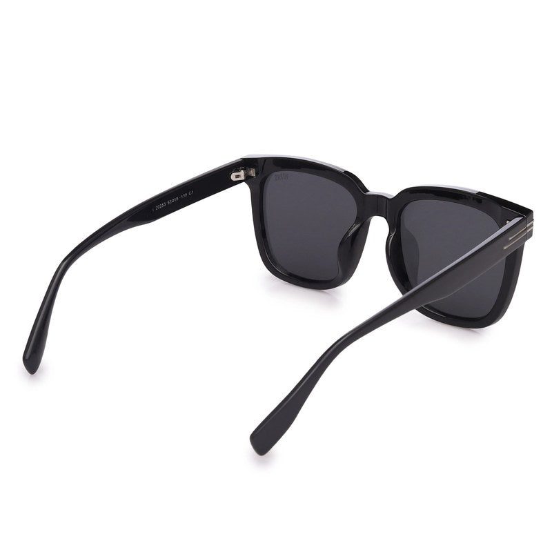 Talora Black Extra-Large Full Rim Wayfarer Sunglasses for Men & Women HASHTAG X VOSNO — Hashtag Eyewears